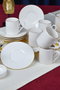 Hermia Hayal Altın Juego de tazas de café Blanco y dorado